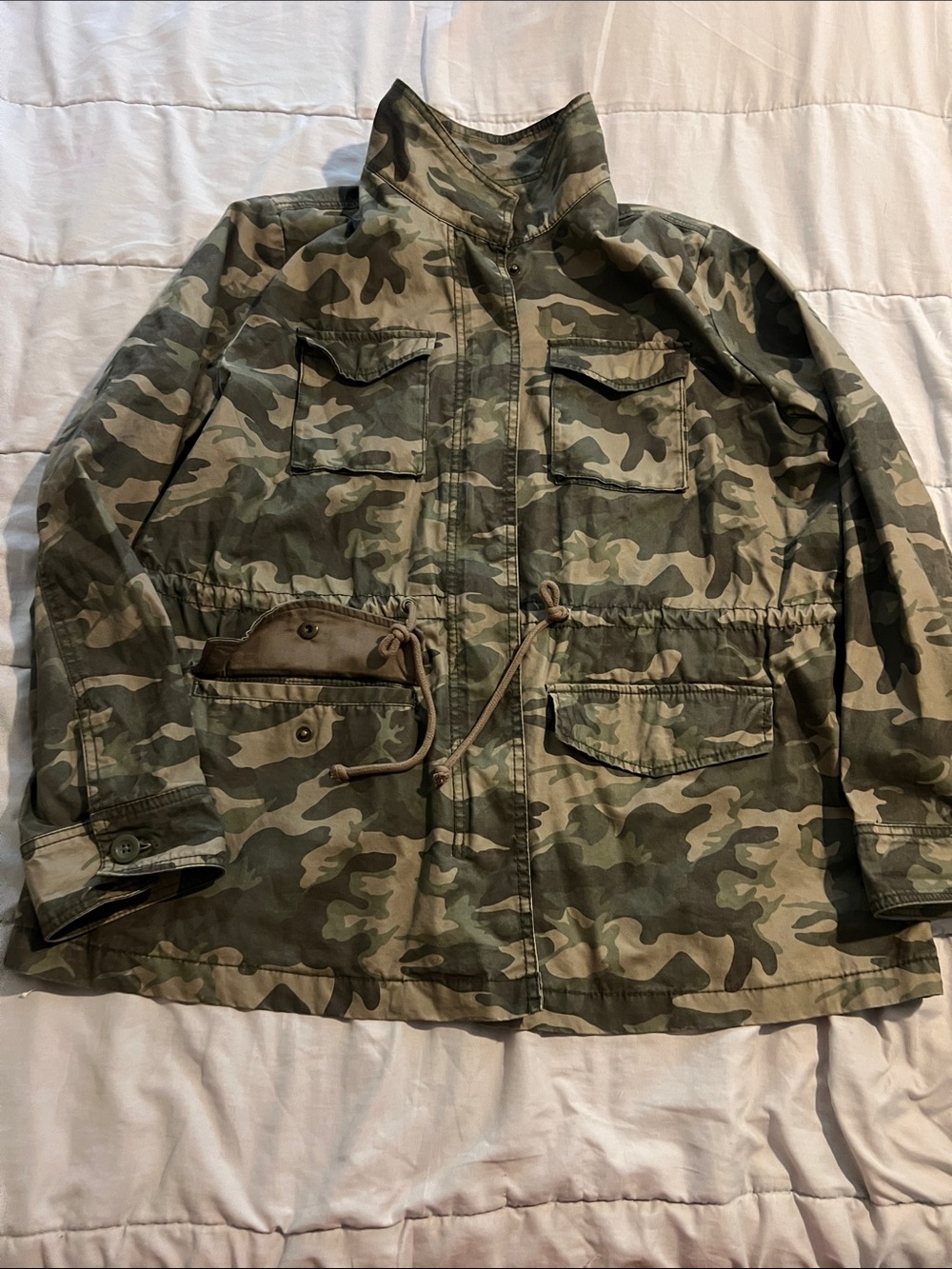 Old Navy Men's Camo Jacket in Green and Brown